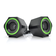 Колонки 2.0 Kisonli L-6060 для ПК і ноутбука, USB + 3.5mm, 2x3W, 20Hz- 20KHz, з підсвічуванням RGB, Black, BOX, Q24 Зображення