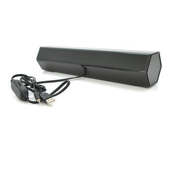 Колонки 2.0 Kisonli i-620, для ПК і ноутбука, USB + 3.5mm, 2x3W, 20Hz- 20KHz,210х70х65, Black, BOX, Q40 Зображення