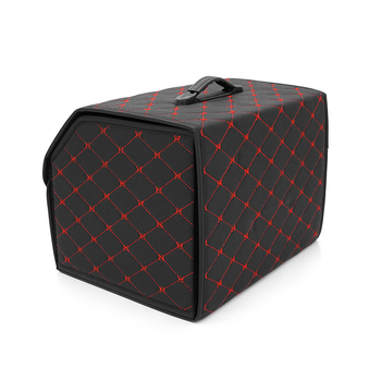 Складаний шкіряний автомобільний органайзер 400*320*300, Black-Red Зображення