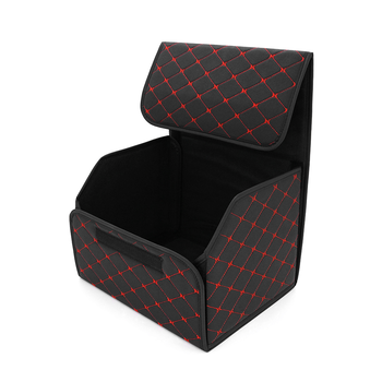 Складаний шкіряний автомобільний органайзер 400*320*300, Black-Red Зображення