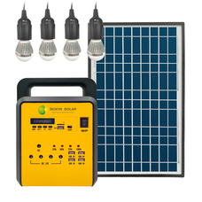 Сонячна домашня акумуляторна система Boxin, 18V/10W, Solar Panel, 12V DC, USB 5V, FM Radio, MP3, Q4 Изображение