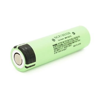 Акумулятор 18650 Li-Ion Panasonic NCR18650B, 1500mAh, 6.8A, 4.2/3.6/2.5V, GREEN (TIP TOP), OEM Зображення