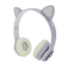 Бездротові навушники Bluetooth Cat Ear VZV-23M Led, Purple Изображение