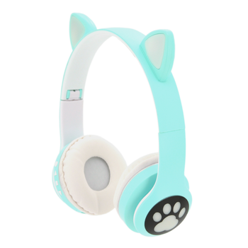 Бездротові навушники Bluetooth Cat Ear VZV-23M Led, Green Зображення