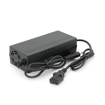 Зарядний пристрій Jinyi для акумуляторів Li-ion 48V2A(54,6V),13S,штекер Triangle plug (T-tipe/IEC/C13 N+L-),з індикацією,BOX Изображение