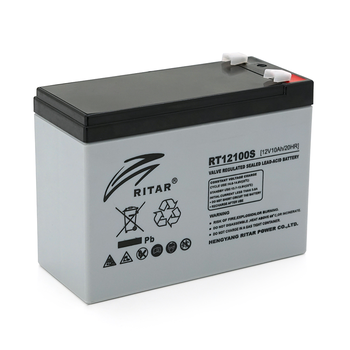 Акумуляторна батарея AGM RITAR RT12100S, Gray Case, 12V 10.0Ah ( 151 х 98 х 95 (101 ) ) Q8 Изображение