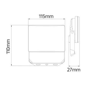 Прожектор SLIM LED 20W 6400K 2200Lm 170-265V IP65 білий Зображення