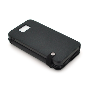 Power bank 12000 mAh Solar, (5V / 200mA), 2xUSB, 5V / 1A / 2.1A, USB <-> microUSB, ударо захищений прогумований корпус, Black, Corton BOX Изображение