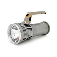 Ліхтар пошуковий GLH-3405, 1LED T6, 10W, 3 режими, 2*18650, Silver, IP40, СЗУ, перехідник, 150х65х95мм, BOX Зображення