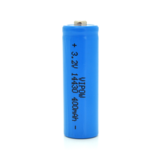 Літій-залізо-фосфатний акумулятор 14430 Lifepo4 Vipow IFR14430 TipTop, 400mAh, 3.2V, Blue Q50/500 Изображение