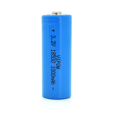 Літій-залізо-фосфатний акумулятор 18500 Lifepo4 Vipow IFR18500 TipTop, 1000mAh, 3.2V, Blue Q50/500 Изображение