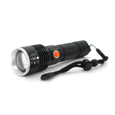 Ліхтар ручний Bailong P07-P50, 1LED Cree XHP50.2, 19W, 5 режими, ZOOM, 18650/8800mah, Black, IP40, кабель USB-micro, 160х45х32мм, BOX Изображение