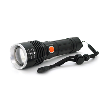 Ліхтар ручний Bailong P07-P50, 1LED Cree XHP50.2, 19W, 5 режими, ZOOM, 18650/8800mah, Black, IP40, кабель USB-micro, 160х45х32мм, BOX Зображення