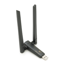 Бездротовий мережний адаптер Wi-Fi-USB Merlion LV-UAC21, RTL8811CU, з 2-ма антенами 10см, 802.11 a/b/g/n, 600MB, 2.4 GHz, Blister Q50 Изображение