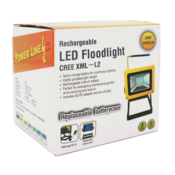 Переносний ліхтар-прожектор R15 (20W), 24 LED(SMD), 3 режими роботи, заряд від 5V, батарея 3*(18650/6800ma/h), Box Изображение