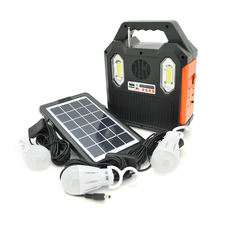 Переносний ліхтар RT903BT+Solar, 1 режим+ сигнал SOS, Радіо+ Bluetooth колонка, вбудований аккум, 3 лампочки 3W, Black/Orange Изображение