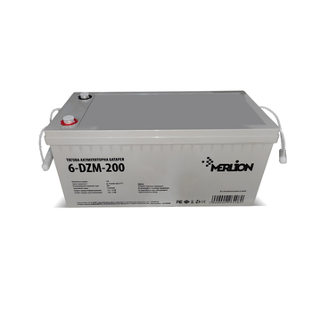 Тягова акумуляторна батарея AGM MERLION 6-DZM-200, 12V 200Ah М8 (495*165*230), Q1 Изображение
