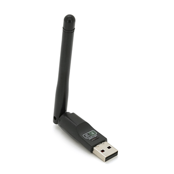 Бездротовий мережевий адаптер з антеною 10см Wi-Fi-USB LV / CL-UW07D - 8723DU, 802.11bgn, 150MB, 2.4 GHz, WIN7 / XP / Vista / 2K / MAC / LINUX, Blister Изображение