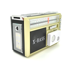 Радіоприймач GOLON RX381BT, LED, 3W, AM/FM радіо, Входи microSD, USB, Bluetooth, живлення від 220+АКБ+2*LR20, корпус пластмас, BOX Изображение