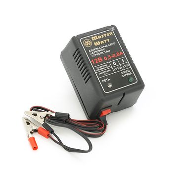 Автоматичне ЗУ для акумулятора MW-AZU12 12V (1,3-13Ah) (MF,WET,AGM,GEL,NICD,NIMH), 180-240V, Ток заряду 0.3-0.8A, крокодили в комплекті Зображення