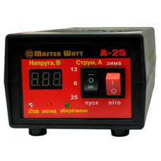 Автоматичне ЗУ для акумулятора MW-AZU12-25A 12V (30-300Ah) (MF,WET,AGM,GEL,CA/CA), 160-240V, Мах струм заряду 25А, напруга заряду 14,7;15,4V Изображение
