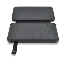 Power bank 12000 mAh Solar, Input:5V/1A(microUSB), Output:5V/2,1А(2хUSB), rubberized case, Black, BOX Изображение