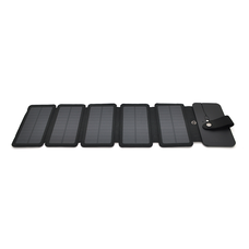 Solar panel 5 Foldings, built-in microUSB cable, Output: 5 /1,2 А(USB), plastic, Black, Corton box Изображение