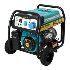 Генератор бензиновий FULL FGL 8000LE, 1-фазний 230V, 50Hz, 8.1kVA/6.5kW, бак 28 л, витрата 2.6 л/год, пуск: ручний/стартер (без АКБ), 720х530х610 мм, 78 кг Изображение
