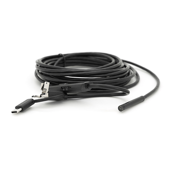 Універсальний ендоскоп 3в1 (USB+MicroUSB/Type-C) для смартфона/ПК, камера 5.5мм, м'який кабель 5м, з LED-підсвічуванням, IP67 Зображення