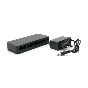Комутатор Merlion MG1008 8 портів Ethernet 10/100/1000 Мбіт/сек. пластик DC 5V. Блок живлення у комплекті Изображение