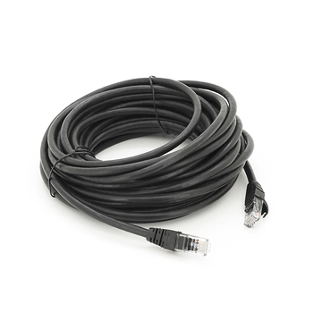 Патч-корд литий RITAR, UTP, RJ45, Cat.6, 10m, чорний, Cu (мідь) Q100 Изображение
