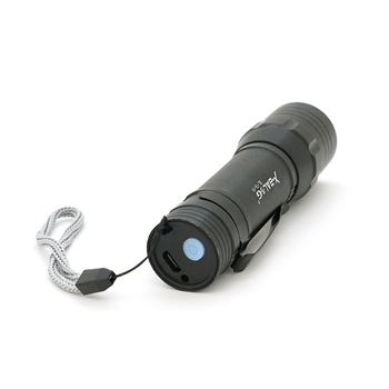 Ліхтарик Bailong BL-19, 3+1 режим, алюміній, вбудований акум, USB кабель, Box Зображення