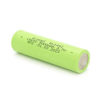Акумулятор WMP-5000 18650 Li-Ion Tip Top, 2000mAh, 3.7V, Green Зображення