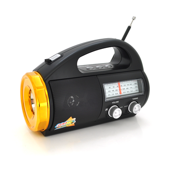 Радіоприймач GOLON RX-711BT, FM радіо, Вхід microSD, USB, AUX, корпус пластмас, Black, BOX Зображення