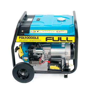 Генератор бензиновий FULL FGL 10000LE, 1-фазний 230V, 50Hz, 10kVA/8kW, бак 28 л, витрата 3 л/год, пуск: ручний/стартер (без АКБ), 720х530х610 мм, 96 кг Изображение