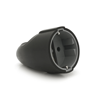 Штепсельне гніздо із заземленням, 16A 250V A102B, Black, Q20 Зображення