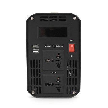 Інвертор напруги AEV6500W, 3000W, 12/220V з апроксимованою синусоїдою, 2 універсальні розетки, 2*USB (DC:5V/2.4A), клемні дроти, BOX Изображение