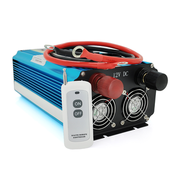 Інвертор напруги LYF-2000P (2000/4000W), 12/230V з правильною синусоїдою, 2 Shuko, 4*USB (DC: 5V/2.4A), клем+проводи, remote control, BOX Зображення