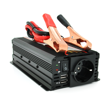 Інвертор напруги CARMAER2000W (1000Вт), 12/220V з апроксимованою синусоїдою, 1Shuko, 2*USB (DC:5V/2A), крокодили+ прикурювач, Q20 Зображення