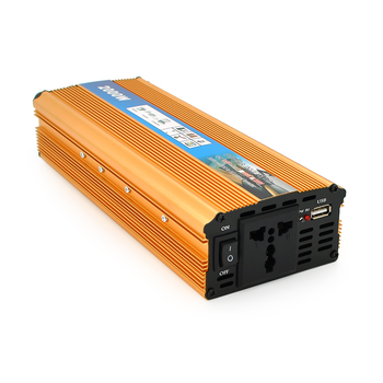 Інвертор напруги M2000W (DC:900W), 12/220V з апроксимованою синусоїдою, 1 універсальна розетка, 1*USB (DC:5V/2A), крокодили+прикурювач, BOX Зображення