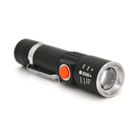 Ліхтар ручний PIPO PPF-616, 1LED Cree Q5, 10W, 3 режими, ZOOM, 18650/2400 вбудований, Black, IP44, USB, 112х28х24мм, BOX Зображення