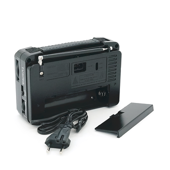 Радіоприймач GOLON RX-606AC, LED, 2x3W, FM радіо, корпус пластмас, Black, BOX Зображення