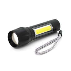 Ліхтарик ручний CATA CT-8024, 5W Led-CREE Q5 + COB, Zoom, 3 реж., корпус-алюміній, водостійкий, ударостійкий, вбудований аккум, IP44, 100х24х20, BOX Изображение