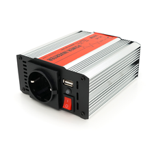 Інвертор напруги RITAR RSX-300, 12V/220V, 300W з апроксимувати синусоїдою, 1xShuko, 1xUSB, клемні дроти, BOX, Q20 Изображение