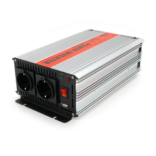 Інвертор напруги RITAR RSX-2000, 12V/220V, 2000W з апроксимувати синусоїдою, 2xShuko, 1xUSB, клемні дроти, BOX, Q6 Зображення