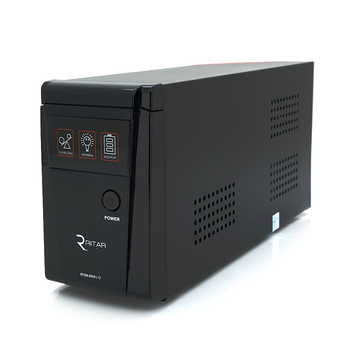ДБЖ з правильною синусоїдою RITAR RTSW-600NL12 LED (360Вт), 12В, під зовнішній АКБ, Q4 (320*132*210) 4,2 кг (236*85*130) Изображение