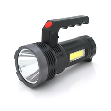 Ліхтар пошуковий USHL-828, 1LED T6+COB, 3W, 3+1 режими, 1200mah, Black, IP40, USB кабель+Solar, 150х60х90мм, BOX Изображение