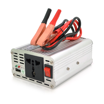 Інвертор напруги PI 500ВА(300Вт), 12/220V, approximated, 1 універсальна розетка, клем + крокодили+АЗУ Изображение