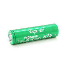 Акумулятор 18650 Li-Ion Vapcell INR18650 R25, 2500mAh, 20A, 4.2/3.6/2.5V, Green Изображение