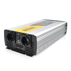 Інвертор напруги Solinved Sol-Yb24-2000M, 24V/220V, 2000W з апроксимованою синусоїдою, 2Shuko, USB, клемні дроти, Q5 Изображение